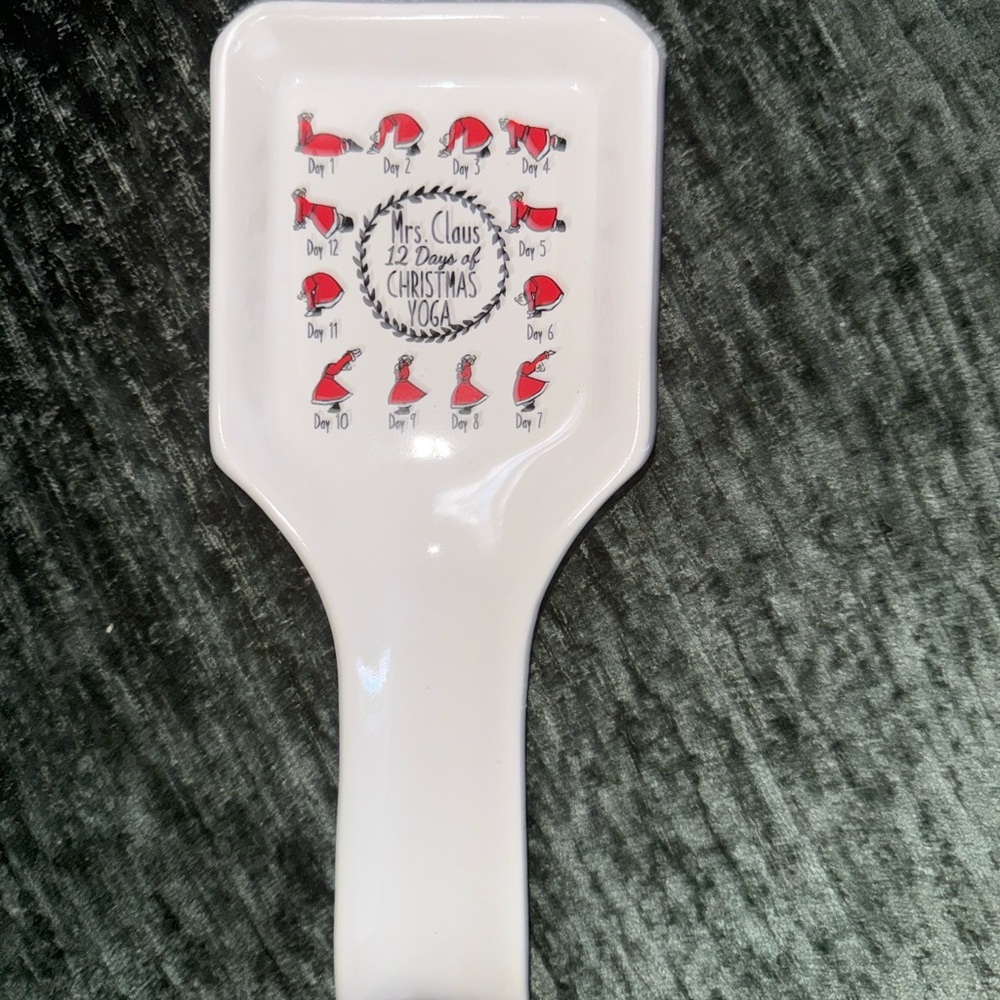 White Mrs. Claus Christmas Spoon rest